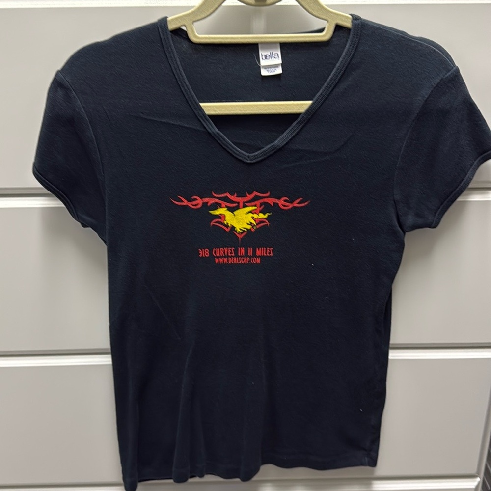 Sparkly Harley-Davidson ringer style tee